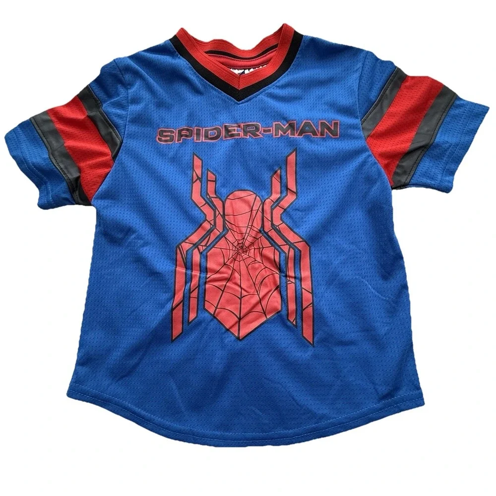 Spider-Man‎ Boys Jerseys Size X-Small (4)  Blue Red V-Neck Pullover NEW